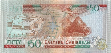 Восточные Карибы 50 долларов 2008 г Бримстон Хилл (Сент-Китс) UNC