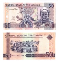 Гамбия 50 даласи 2006-2018 Птица удод  UNC / Коллекционная купюра 