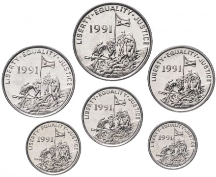Эритрея Набор из 6 монет 1991 г. Животные Африки