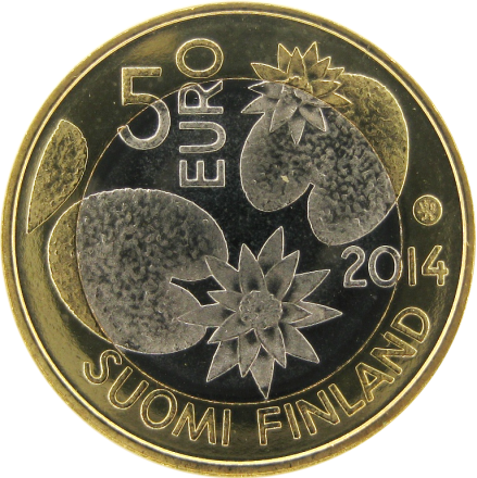 Финляндия 5 евро 2014 Вода серии Северная природа UNC / коллекционная монета