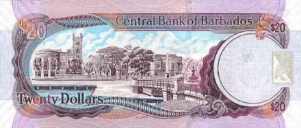Барбадос 20 долларов 2007 Самуил Джекман Прескотт UNC