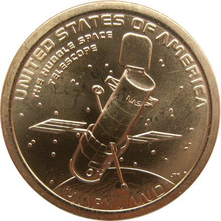 США 1 доллар 2020 Космический телескоп Хаббл. Американские инновации D