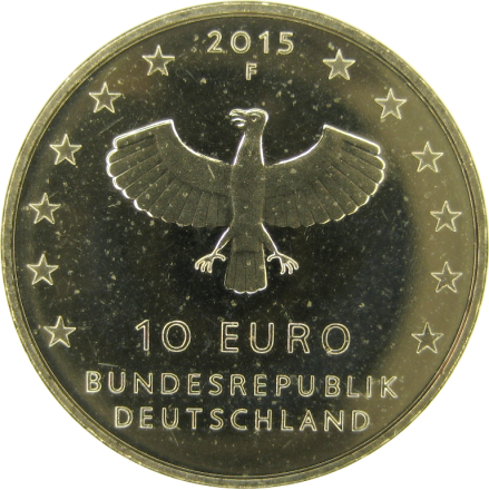 Германия 10 евро 2015 г 1000 лет Лейпцигу