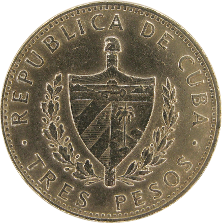 Куба 3 песо 1990 Монета Че Гевара R!