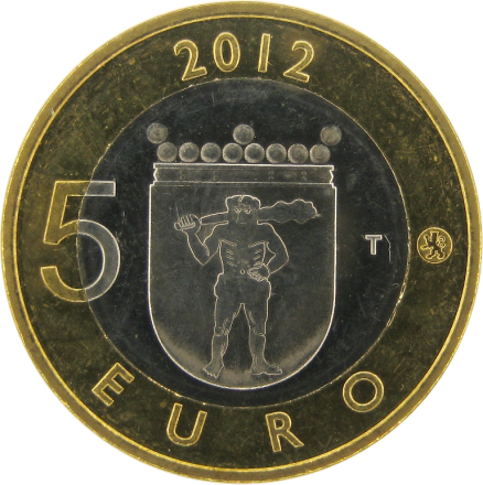 Финляндия 5 евро 2012 Мост Свеча сплавщика UNC / коллекционная монета