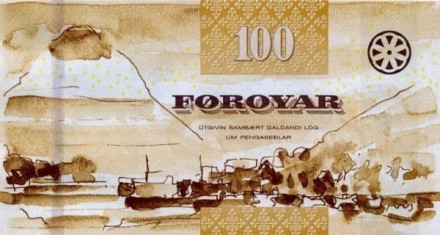 Фарерские острова 100 крон 2011 г. «Хвост трески» UNC