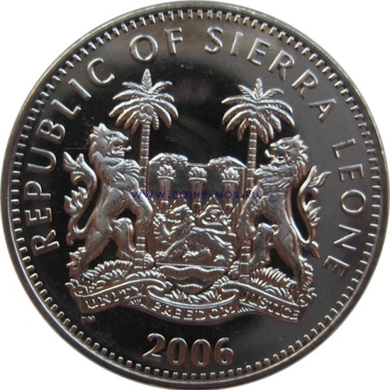 Сьерра-Леоне 1 доллар 2006 г «Бронтозавр»