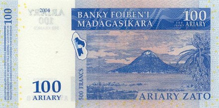 Мадагаскар 100 ариари (500 франков) 2004 г (острова Нуси-бе) UNC