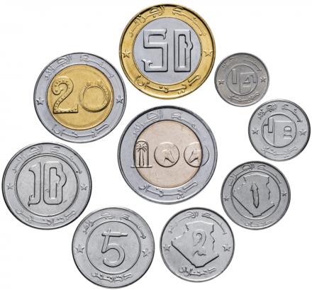 Алжир Животные Набор из 9 монет 1992-2018