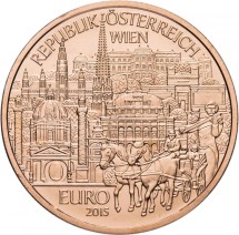 Австрия 10 евро 2015  Вена   Медь  