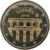 Испания 2 евро 2016 г  Сеговия   