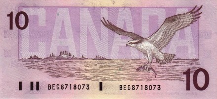 Канада 10 долларов 1989 г «портрет сэра Джона А. Макдональда» UNC