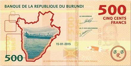 Бурунди 500 франков 2015 Кофейное дерево UNC
