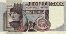 Италия 100000 лир 1976 Портрет человека Андреа дель Кастаньо  UNC / коллекционная купюра  