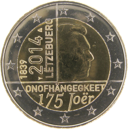 Люксембург 2 евро 2014 / 175 лет независимости