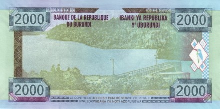 Бурунди 2000 франков 2008 Сбор урожая UNC