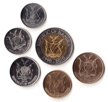 Намибия набор из 6 монет 2000-2015 гг