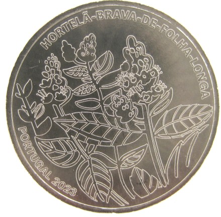 Португалия 5 евро 2023 Мята длиннолистная UNC / коллекционная монета