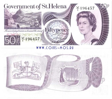 Остров Святой Елены 50 пенсов 1979 г UNC