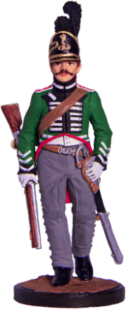 Рядовой шеволежерского полка гвардии. Гессен-Дармштадт, 1806-12 гг. / Цветной, оловянный солдатик