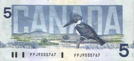 Канада 5 долларов 1986 г «Премьер-министр сэр Уилфрид Лорье» UNC