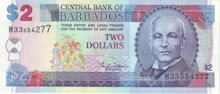 Барбадос 2 доллара 2000-06 г Площадь национальных героев в Бриджтауне UNC