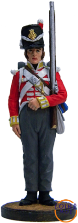 Рядовой батальонной роты 44-го Восточно-Эссекского полка. Великобритания, 1812-15 гг. Цветной