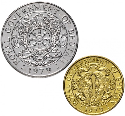 Бутан Набор из 2 монет 1979 г