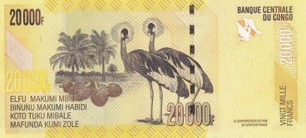 Конго 20000 франков 2013 Жирафы. Резная голова Bashilele UNC / коллекционная купюра