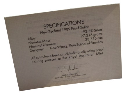Новая Зеландия 4 монеты (1 доллар) 1989 Игры Содружества Proof В подарочной коробке