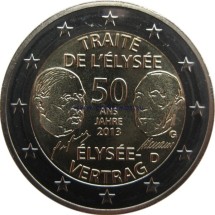 Германия 2 евро 2013 г. Елисейский договор  