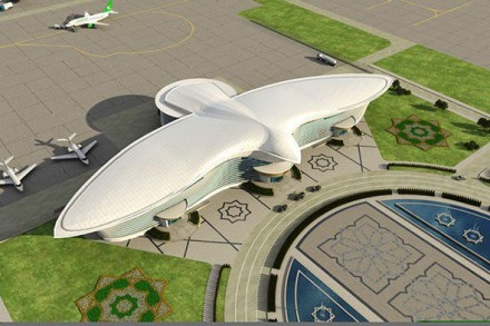 Туркменистан 1 манат 2017 г. Международный аэропорт Ашхабад UNC