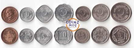 Пакистан Набор из 7 монет 1976 - 2006 г.