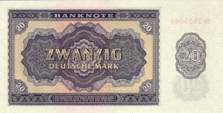 Германия (ГДР) 20 марок 1955 г. UNC