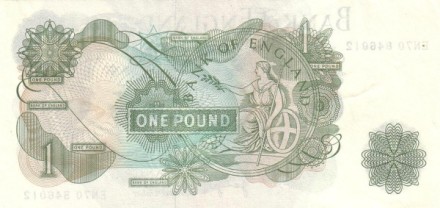 Великобритания 1 фунт 1960 - 1977 г Елизавета II UNC