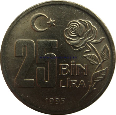 Турция «Защита окружающей среды» 25000 лир 1995 г.