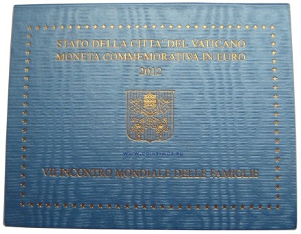 Ватикан 2 евро 2012 г. «VII Всемирная встреча семей » в буклете