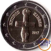 Кипр 2 евро 2017 г.  Регулярная  тираж: 100000 шт. 