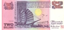 Сингапур 2 доллара 1998 г  «Лодка Тонгханг. Карнавал»  UNC 