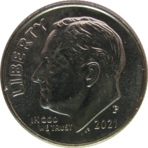 США Франклин Д. Рузвельт  10 центов (дайм) 2021 г.   