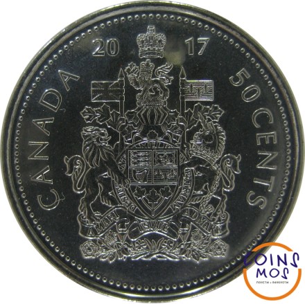 Канада 50 центов 2017 г. Королевский герб Канады Спец.Цена!!