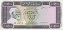 Ливия 10 динар 1971-1972  Всадники Омар Аль Мухтара UNC / коллекционная купюра     