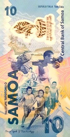 Самоа 10 тала 2019 г. XVI тихоокеанские игры в Самоа   UNC   Пластик