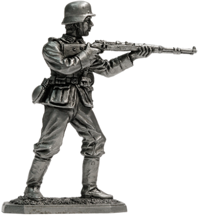 Солдатик Немецкий пехотинец с винтовкой Mauser 98, 1944-45 гг. (65мм)   