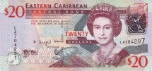 Восточные Карибы 20 долларов 2008 г  Дом правительства (Монтсеррат) UNC 