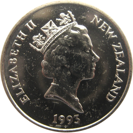 Новая Зеландия 10 центов 1993 Маска Маори
