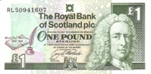 Шотландия 1 фунт 1994 г «Роберт Луис Стивенсон»  UNC  