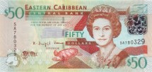 Восточные Карибы 50 долларов 2008 г  Бримстон Хилл (Сент-Китс) UNC  