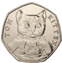 Великобритания 50 пенсов 2017 г.  «Мир Беатрис Поттер — котенок Том»  