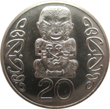 Новая Зеландия 20 центов 1993  Божество Маори